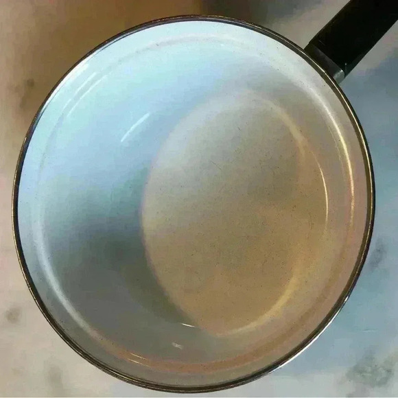 Beautiful vintage brown striped enamelled cookware from Austria  Email - Picture 4 of 7